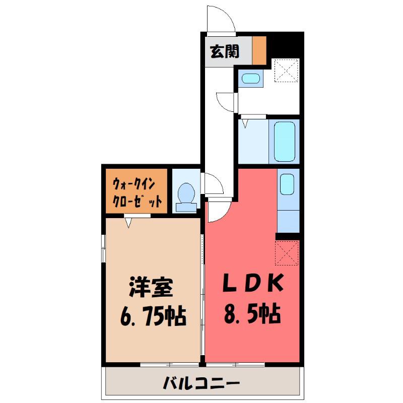 メゾンベール(1LDK/1階)の間取り写真