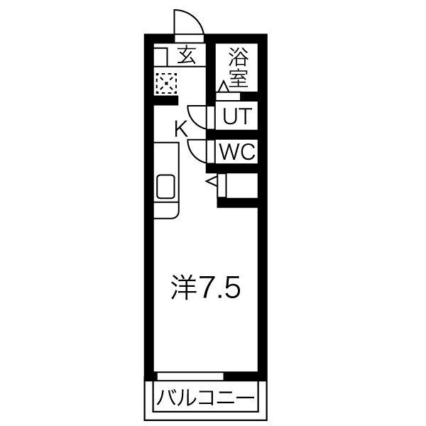 スペチアーレ(1K/3階)の間取り写真