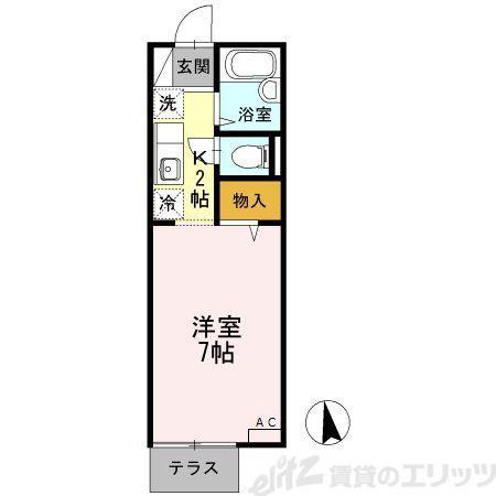 プリマベーラ(1K/1階)の間取り写真