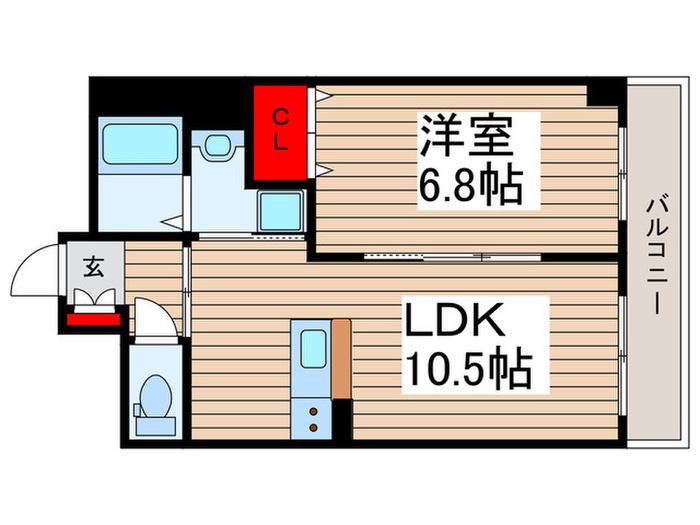 BELLE(1LDK/1階)の間取り写真