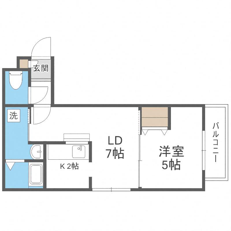 サンコート本郷通(1LDK/3階)の間取り写真