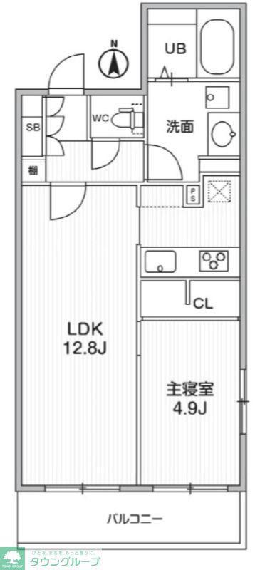 THE PALMS MUSE 新江古田(1LDK/2階)の間取り写真