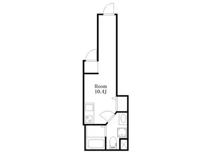 ブラン王子神谷(ワンルーム/3階)の間取り写真