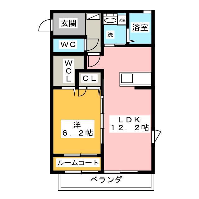 リヴェール・ドエルT B棟(1LDK/1階)の間取り写真