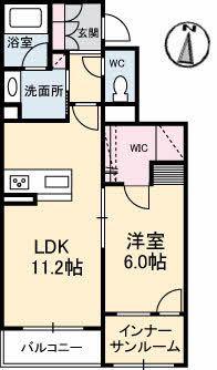 シャーメゾン ラ メール(1LDK/3階)の間取り写真
