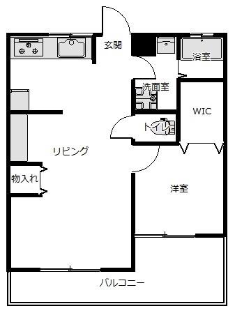 コーポ住吉(1LDK/3階)の間取り写真