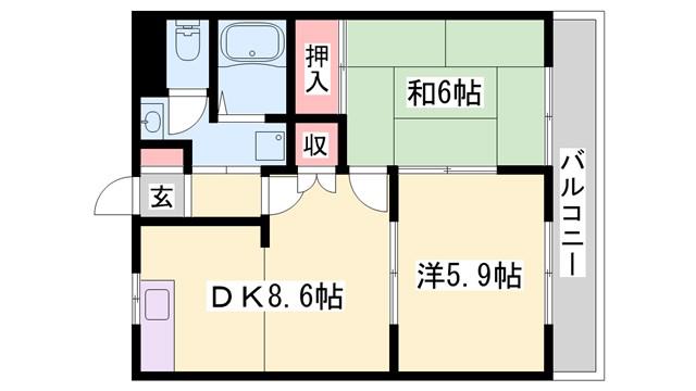 SJルミナス(2LDK/2階)の間取り写真