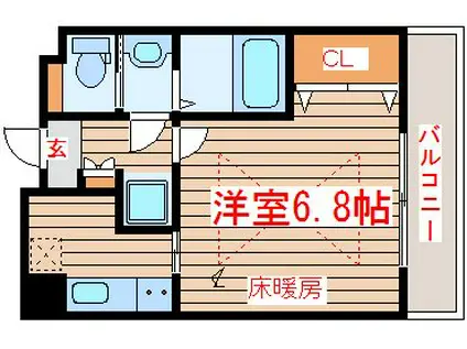 HF仙台レジデンスイースト(1K/9階)の間取り写真