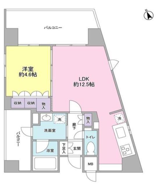 ステージファースト中野坂上(1LDK/7階)の間取り写真