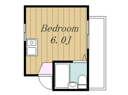 エステー生田2(ワンルーム/1階)の間取り写真