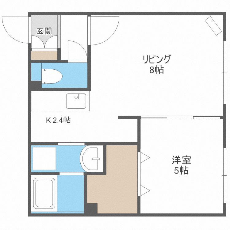 グランメール 恵翔(1LDK/4階)の間取り写真
