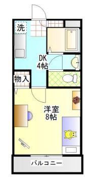 ネクストIII(1K/1階)の間取り写真