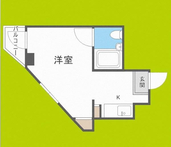 サンプラザ京橋(ワンルーム/1階)の間取り写真