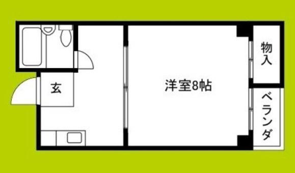 サン泉ハイツ(1DK/2階)の間取り写真