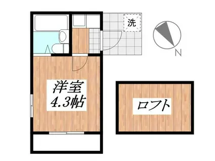 REDEAL東武練馬(ワンルーム/2階)の間取り写真