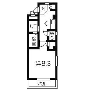 CASA LUMACA(1K/2階)の間取り写真