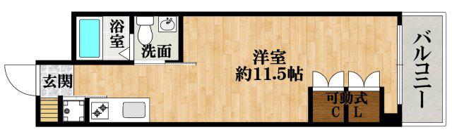 WK TAMATSUKURI(ワンルーム/7階)の間取り写真