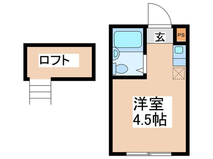 KTコーポラス(ワンルーム/3階)の間取り写真