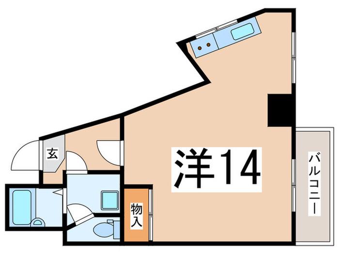 中板橋ハイム(ワンルーム/2階)の間取り写真