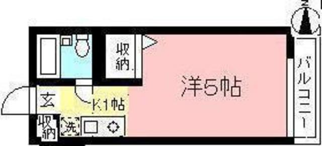 グリーンハイツ生田(1K/2階)の間取り写真
