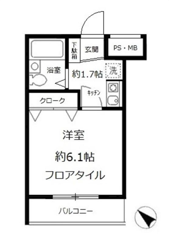 センチュリーハイム池袋(1K/3階)の間取り写真