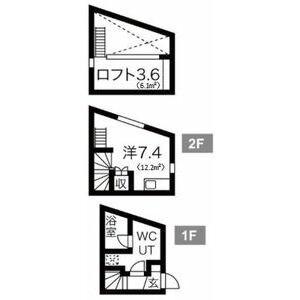 オークフォレスト(1K/1階)の間取り写真