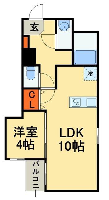 グランステート千葉中央(1LDK/5階)の間取り写真