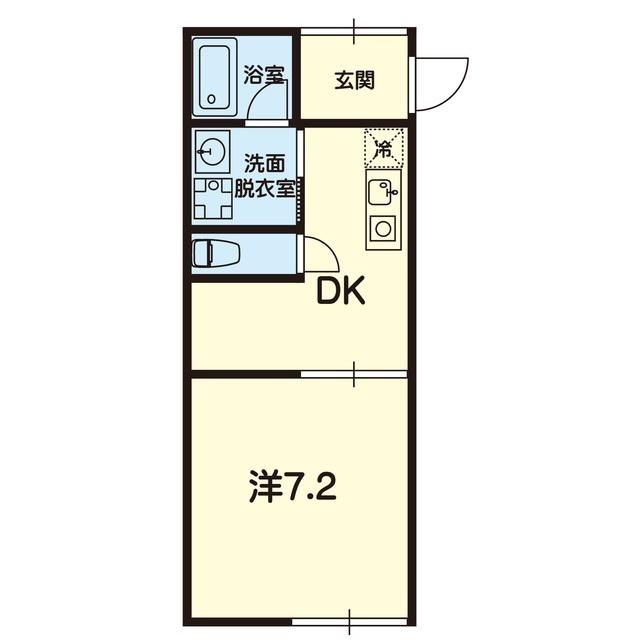 グランドデイズ007(1DK/1階)の間取り写真