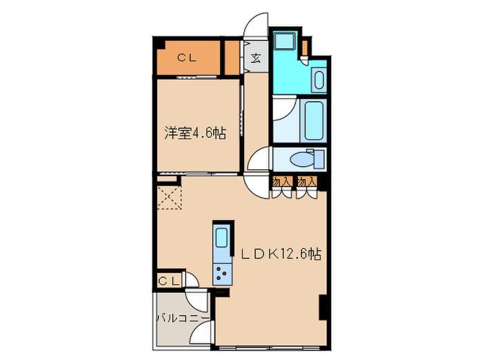 スタイリオ元住吉II(1LDK/2階)の間取り写真