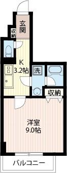 エスティメゾン秋葉原(1K/9階)の間取り写真