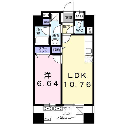 コンフォルト南葛西(1LDK/8階)の間取り写真