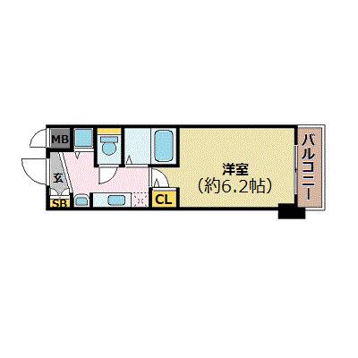 プレサンス名古屋駅前プラチナム(1K/4階)の間取り写真