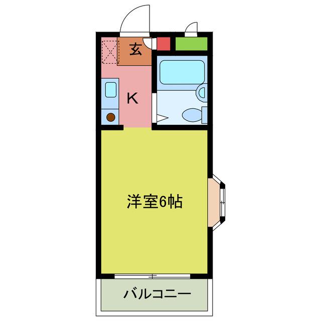 シティーホームズ脚折18(1K/2階)の間取り写真