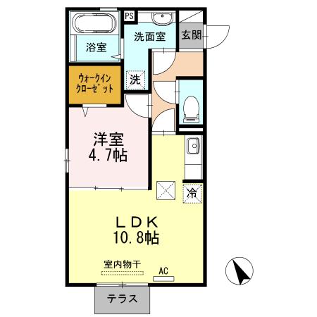 コルトン(1LDK/3階)の間取り写真
