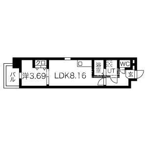 ART TENNOUJI(1LDK/7階)の間取り写真