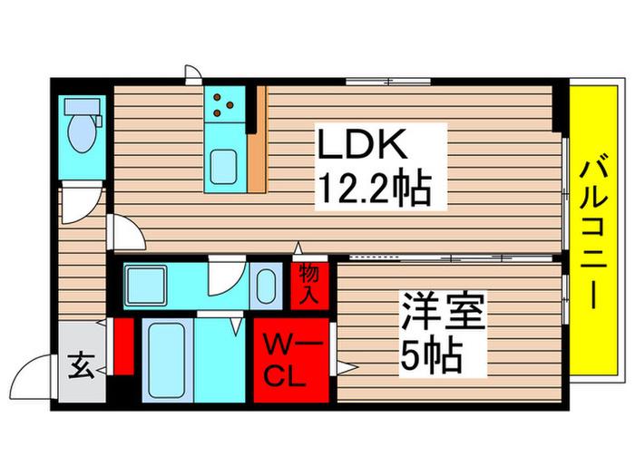 レグルス(1LDK/2階)の間取り写真