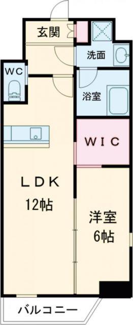 プレジオ神戸ウエスト(1LDK/6階)の間取り写真