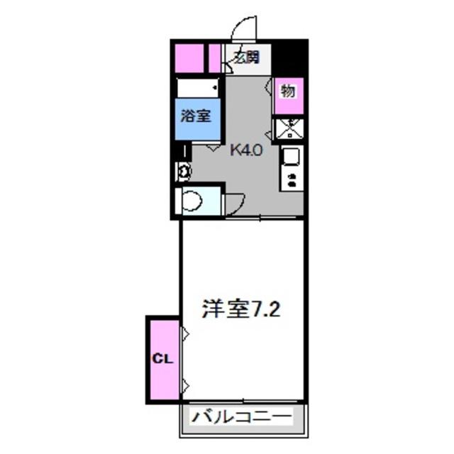 リアルなかもず(1K/6階)の間取り写真
