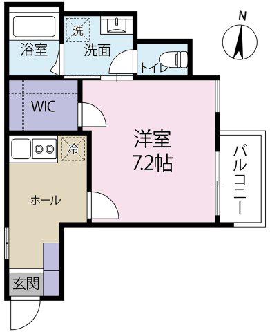 CASA FIORA(1K/2階)の間取り写真