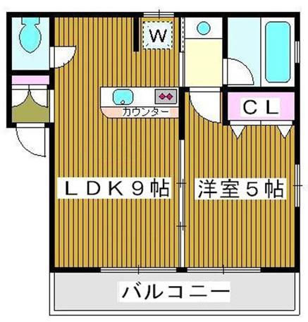 浮間パークコートアネックス(1LDK/2階)の間取り写真