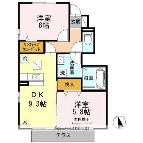ウィットTOJIKI C(2DK/1階)の間取り写真