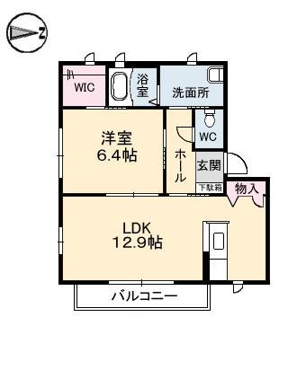 シャーメゾンファシル(1LDK/2階)の間取り写真