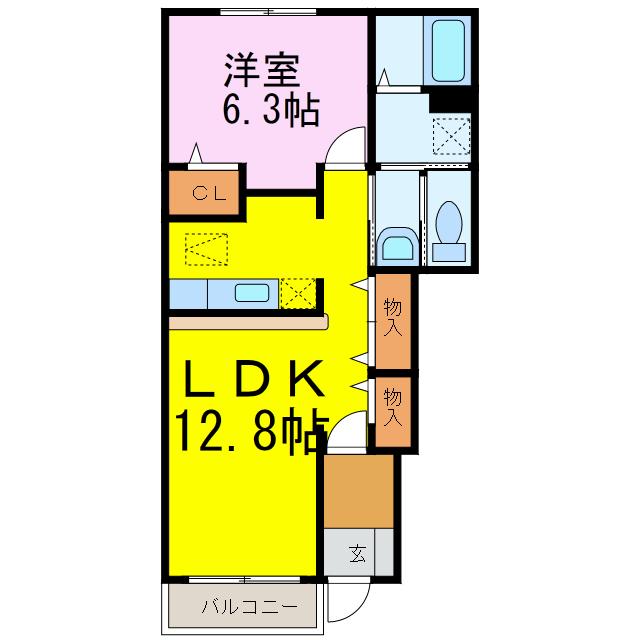 レジデンス(1LDK/1階)の間取り写真