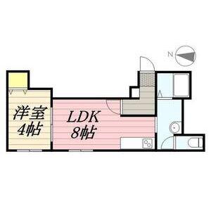 アルコバレーノI(1LDK/2階)の間取り写真