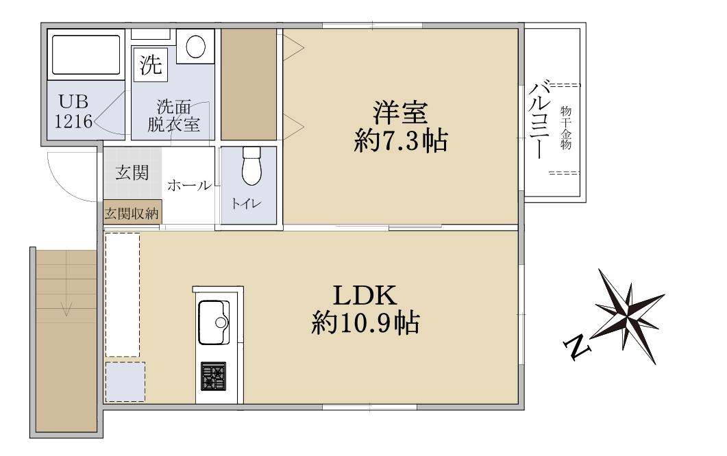 SOLIS RESIDENCE(1LDK/3階)の間取り写真