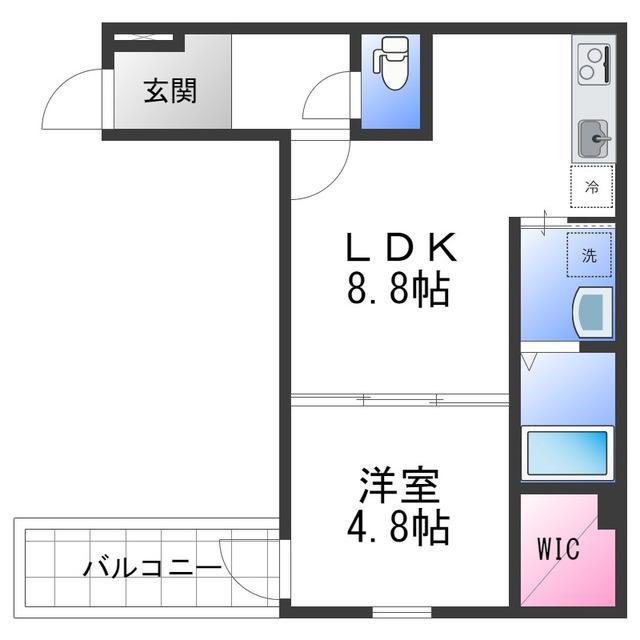 サンリゾート12(1LDK/2階)の間取り写真