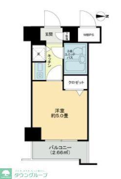 レクセル武蔵関(1K/2階)の間取り写真