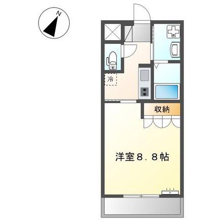 ブランシェコート(1K/1階)の間取り写真