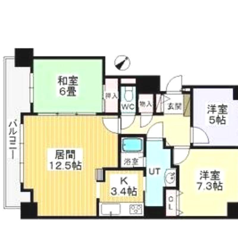 ラポール手稲駅前(3LDK/9階)の間取り写真