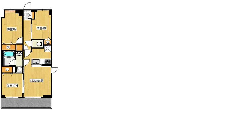 グランカーサ王子II(3LDK/5階)の間取り写真